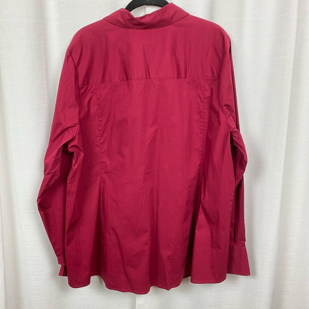 Lane Bryant Burgundy Red Long Sleeve Button Up Blouse Sz.20W NWT - Picture 10 of 13